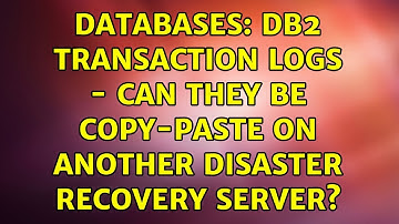 Databases: DB2 Transaction Logs - can they be COPY-PASTE on another Disaster Recovery Server?