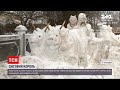 Новини України: чоловік з Черкаської області робить зі снігу справжні скульптури