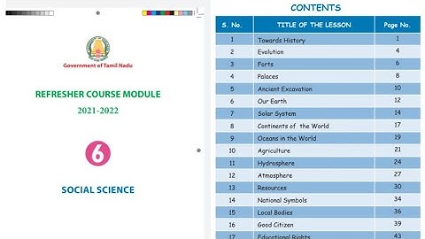 Refresher course with Answers  6th std Social