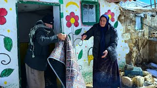 Expelling a Homeless Mother by a Cruel Man in Snow and Blizzard!