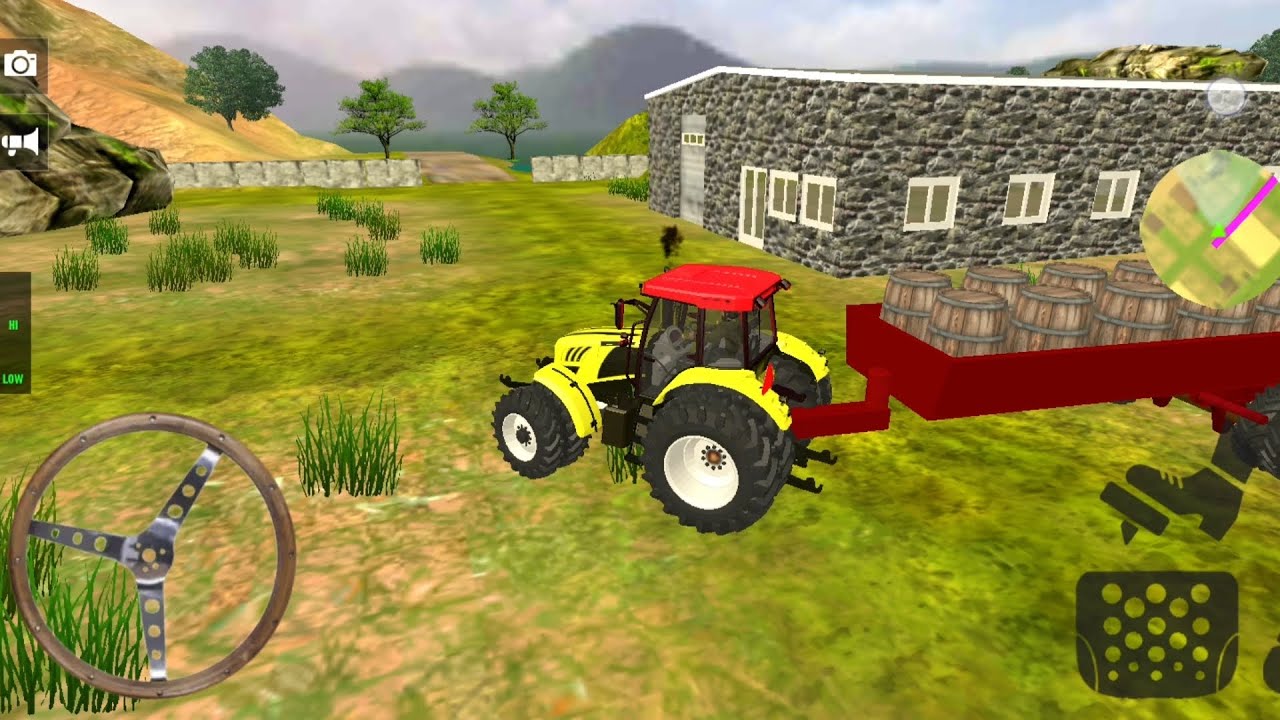 Real Tractor trolley simulator game | Indian cargo simulator game | Tractor driving offroad games