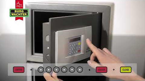 Changing the user code - Burg-Wachter PointSafe Version E Lock