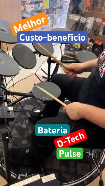 Melhor custo-benefício! Bateria eletrônica D-tech Pulse - YouTube