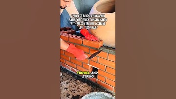 Perfect Bricklaying ASMR | Satisfying Brick Construction with Mason Trowel & String Line Technique