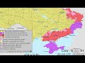Russian-Ukrainian War 6 months on the map timeline (4K)