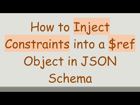 How to Inject Constraints into a $ref Object in JSON Schema