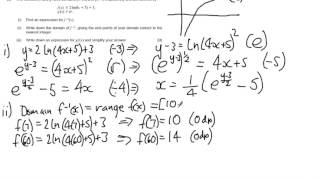 WJEC C3 June 2015 Q10 - Functions Solution