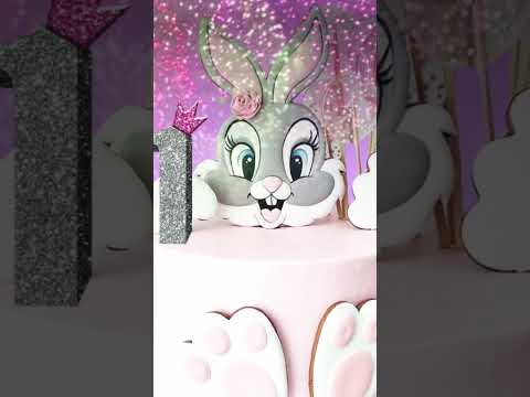 Sweet 1st Birthday: Bunny Cake and Video Greeting #FirstBirthday #BunnyCake #VideoGreeting