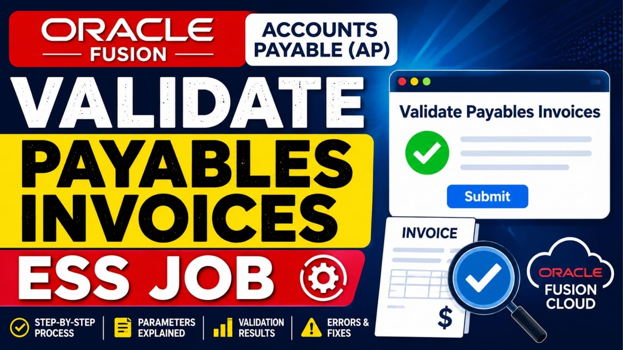 Ess Oracle Chart 25. How to Run Validate Payables Invoices ESS Job in Oracle Fusion ...
