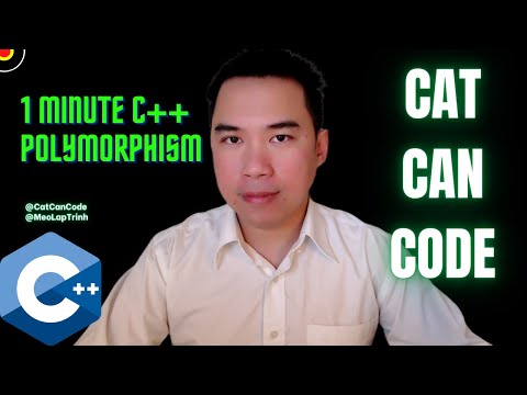 1 Minute C++ OOP Polymorphism | Cat Can Code