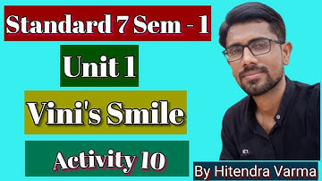 Std 7 English Sem 1 Unit 1  Activity 10 🔥😊