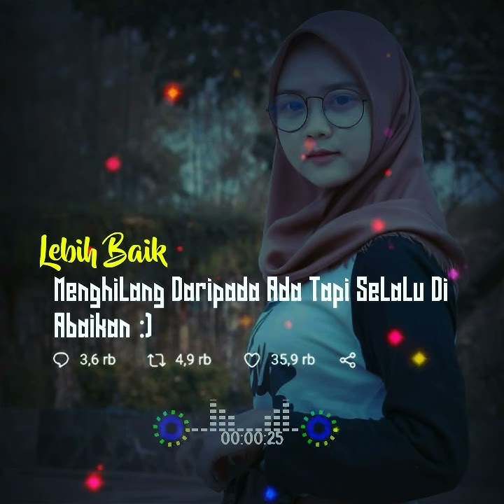 Story WA cewek hijab versi lagu Dj menepi santuy full bass