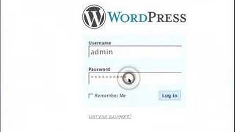 WordPress 30 Second Tutorial: Login