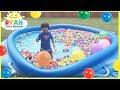 BALLOON POP CHALLENGE in Giant Inflatable Ball Pit Pool
