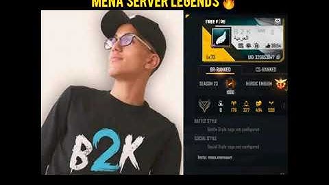 Mena Server 5 Legend Player Uid Profile and Face 🔥 #shorts Garena Free Fire