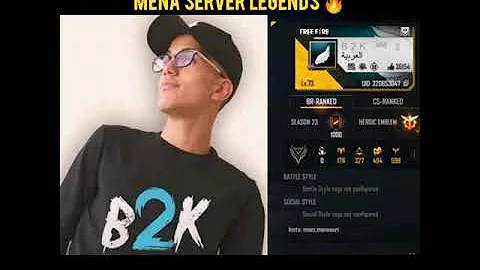 Mena Server 5 Legend Player Uid Profile and Face 🔥 #shorts Garena Free Fire