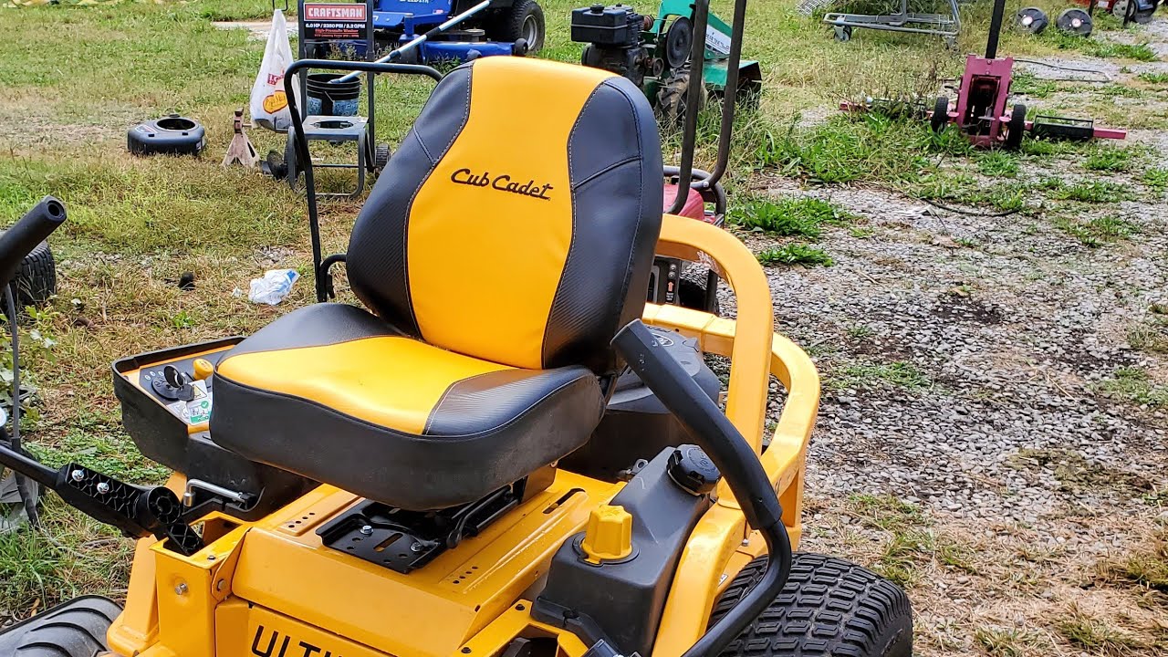 Cub cadet Ultima ZERO turn Suspension seat Custom fab Blind guy grudge