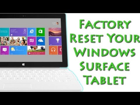 factory reset surface pro