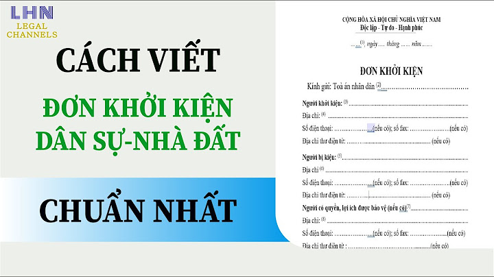 Mẫu đơn khởi kiện vụ an dân sự