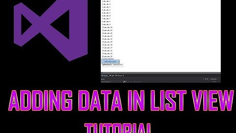 adding data in listview - ASP. NET  Development Part 6