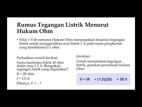 Rangkaian Listrik: 1.2 Tegangan Listrik