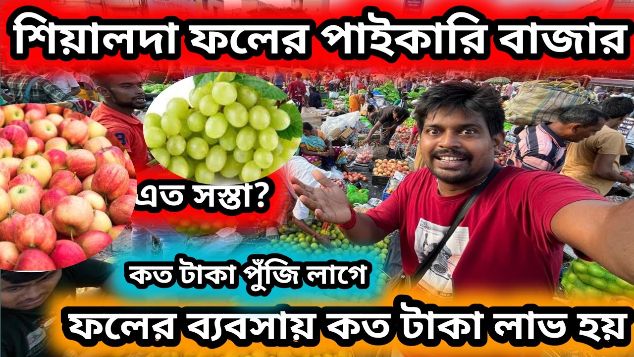 শিয়ালদা ফলের পাইকারি বাজার এখান থেকে মাল নিয়ে কিভাবে ব্যবসা করবেন || fruit market #fruit 