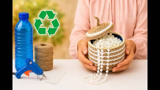 😍 Turn a Plastic Bottle into a Beautiful Bead Box ♻️ | Easy DIY Craft.