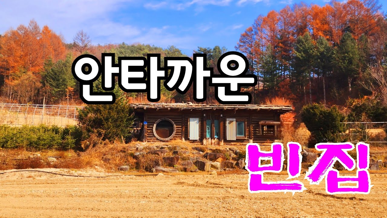 평창 계곡물이 흐르는 곳에 돈 수억 들어간 통나무 집이 아깝다 an empty house mountain village Korea 🇰🇷 ♥️
