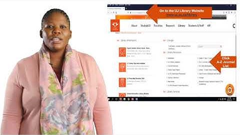 UJ Library - How to find a Journal Article by Dorcas Rathaba