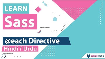 Sass @each Loop Directive Tutorial in Hindi / Urdu