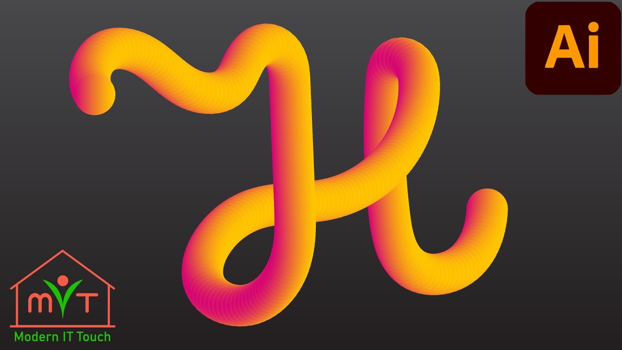 3d text effect in adobe illustrator using blend tool 1 minute ...
