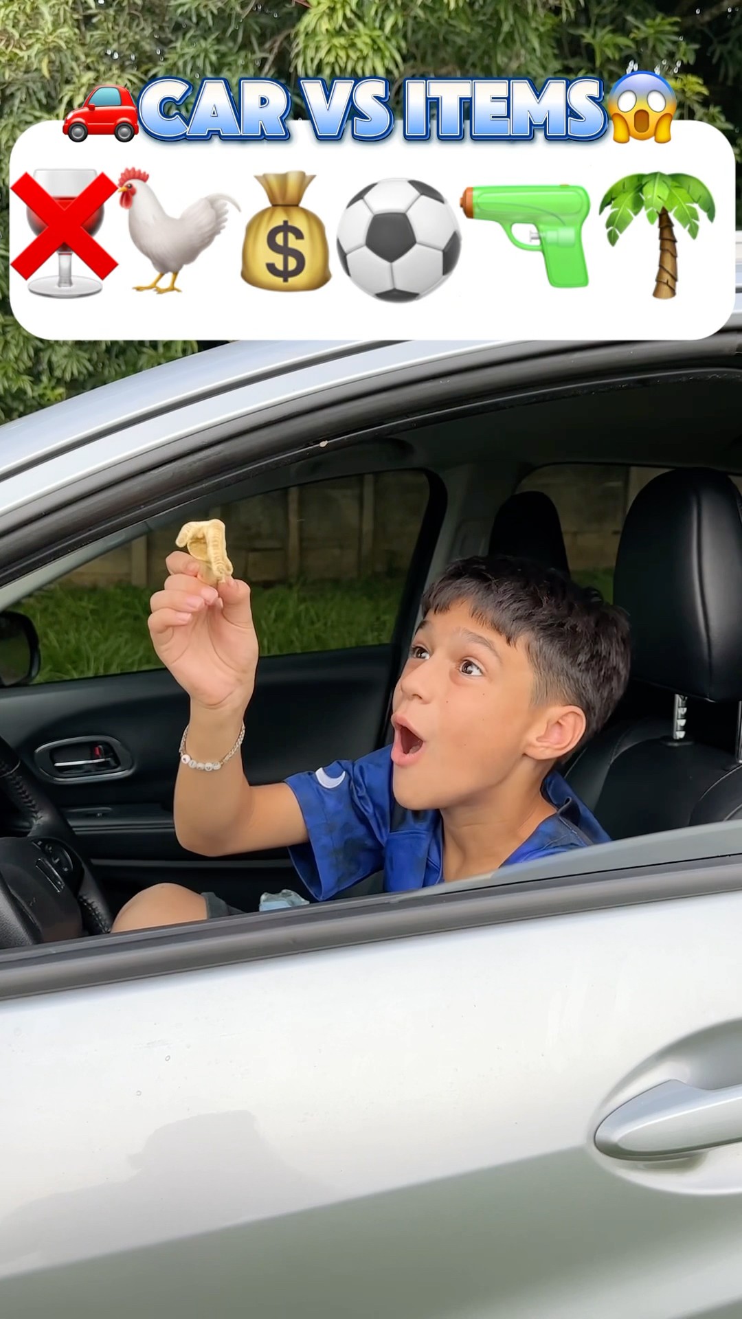 Qual objeto o carro vai estourar?!? #shorts #challenge