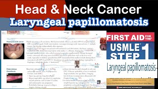 Laryngeal papillomatosis in Hindi/Urdu by first aid for USMLE step 1