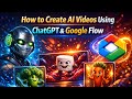 How to create a AI video using chatgpt and Google flow #ai #googleflow #viral 