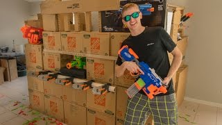 Nerf Blasters on Amazon: http://amzn.to/2rlvLXJ Cardboard castle built as a Nerf fortress! - - - - - - - - - - - - - - - - - - - - - - - - - - - - - - 