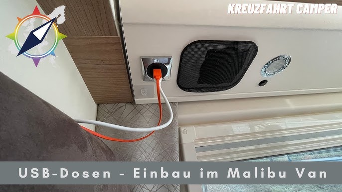 Aufbau USB Steckdose ins Wohnmobil einbauen 