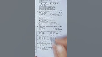 MS Office & Hardware MCQs | Junior Clerk/LDC Computer Test Prep | PowerPoint, Excel, CPU MCQS for JC