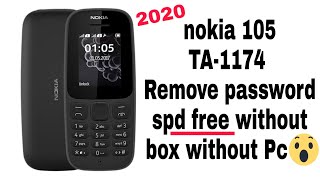 Nokia 105 TA-1174 security code unlock without box without pc 2020