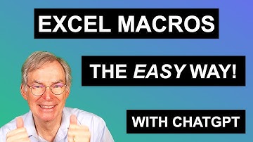 The EASIEST Way to Write Excel Macros (With ChatGPT)