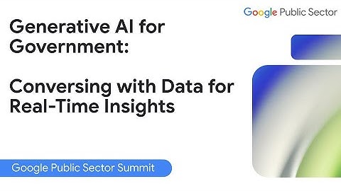 Generative AI for Government: Conversing with Data for Real-Time Insights