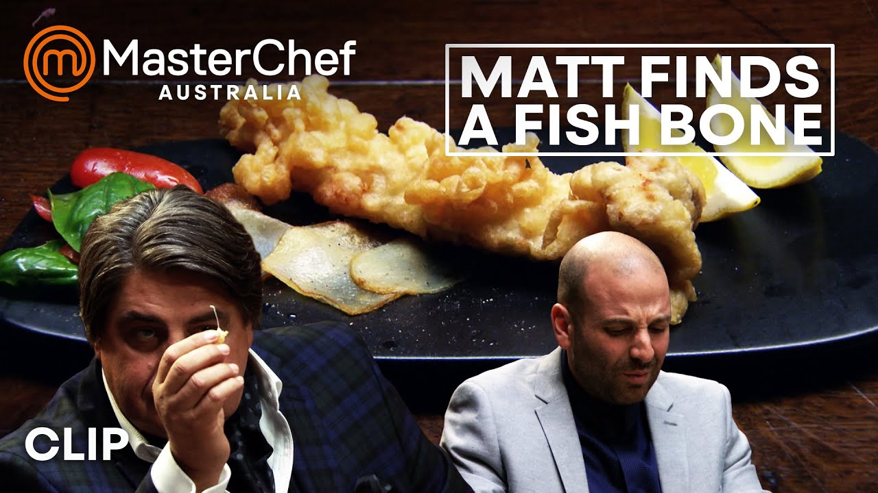 Matt Finds A Fish Bone | MasterChef Australia | MasterChef World - YouTube