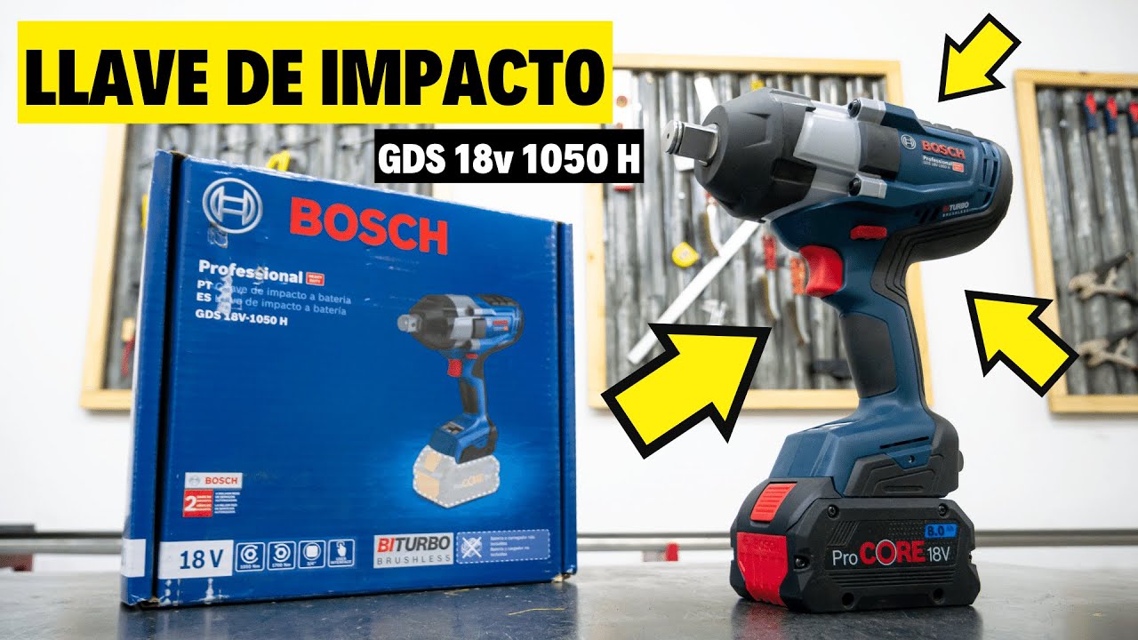 Llave de impacto a batería BOSCH - GDS 18v 1050 H 