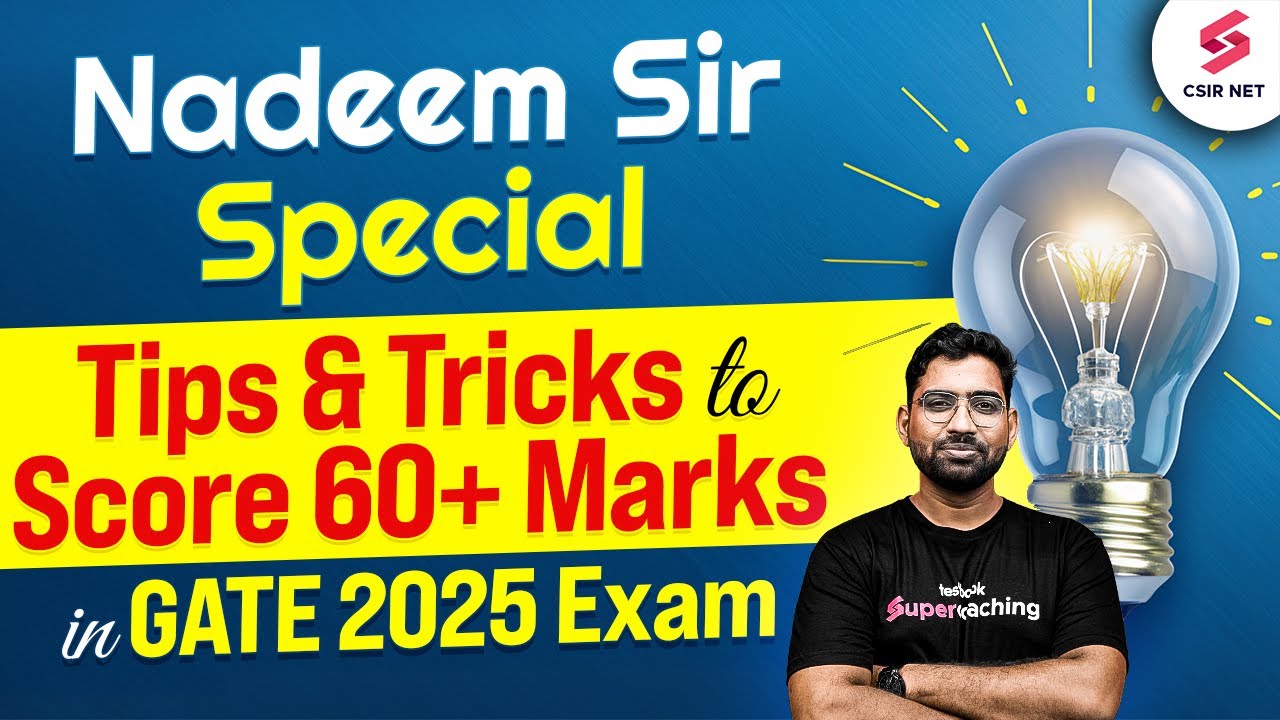 How To Score 60+ Marks  in GATE 2025 Exam | GATE 2025 Chemistry Preparation Strategy | Nadeem Sir