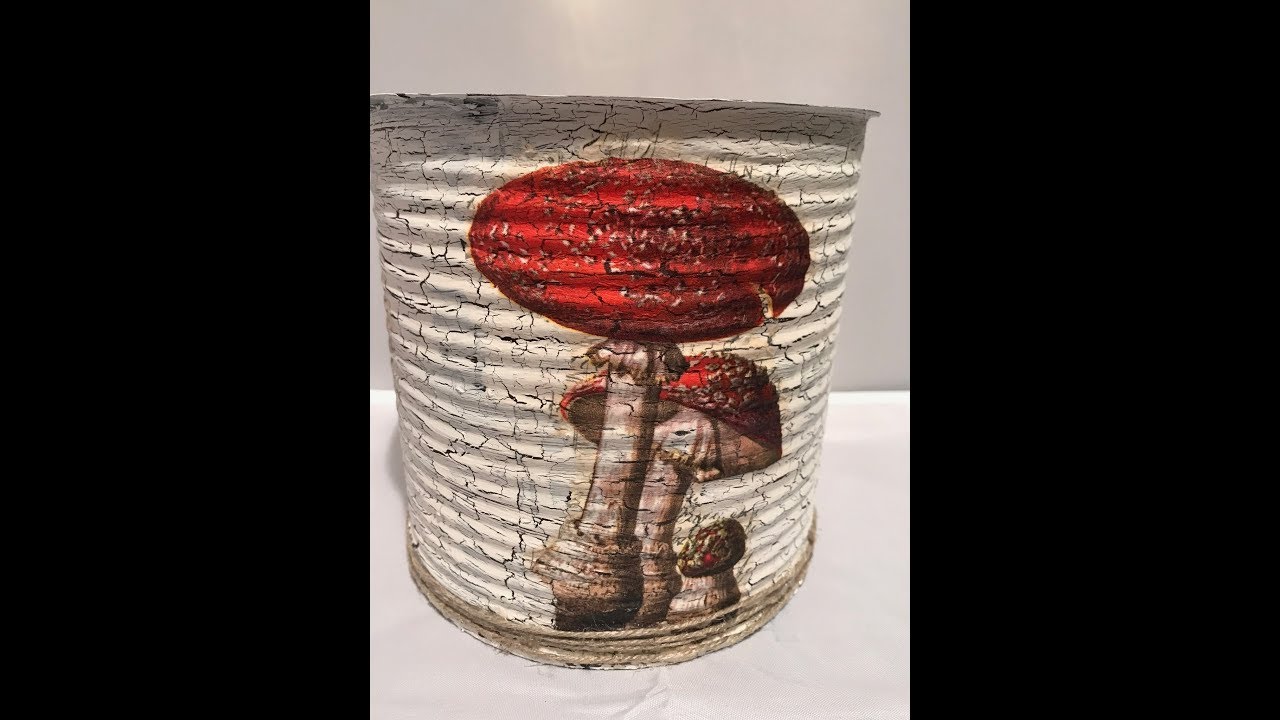 Cómo Hago Una Lata con Craquelado y Découpage