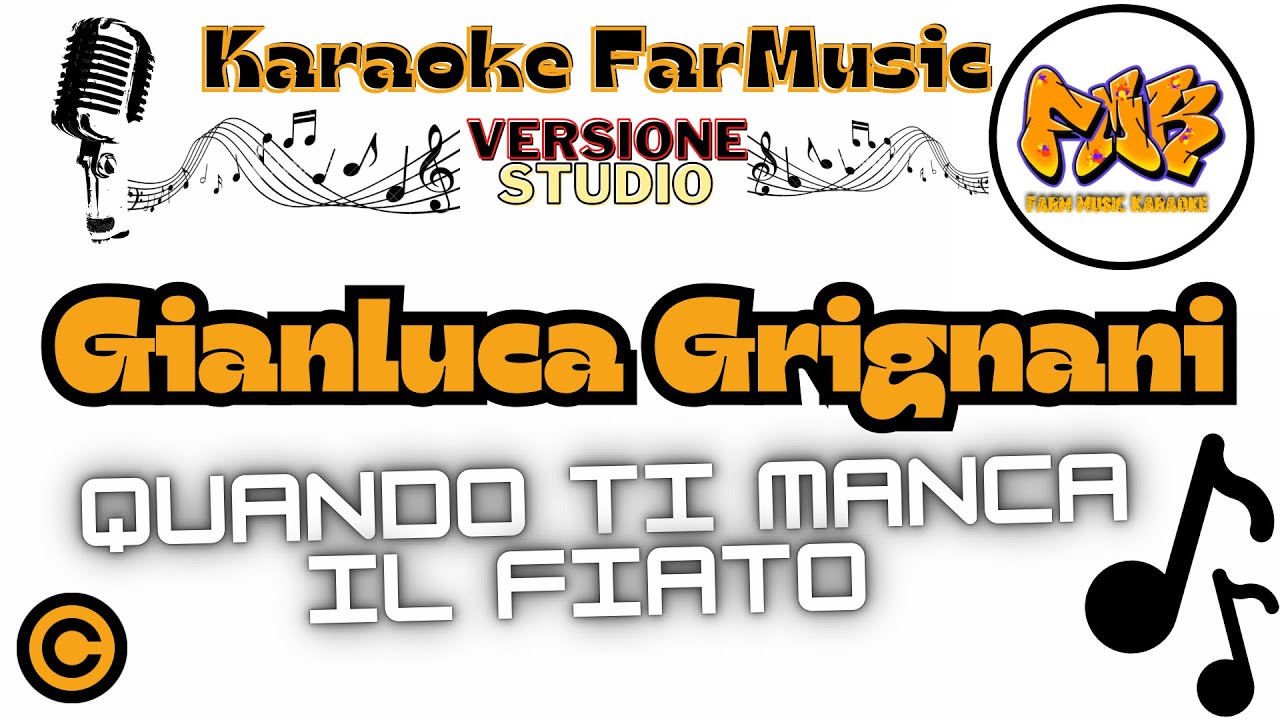 Gianluca Grignani Quando Ti Manca Il Fiato Karaoke FarMusic Sanremo 2023 YouTube Gianluca Grignani Quando Ti Manca Il Fiato Karaoke FarMusic Sanremo 2023 YouTube
