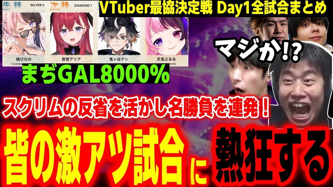 【V最Day1】スクリムでの結果をひっくり返す激アツ試合に熱狂！V最予選総当たり全試合まとめ【橘ひなの/昏昏アリア/鬼ヶ谷テン/天鬼ぷるる/ももち/りゅうせい/ろびん/ハイタニ】【SF6 スト6】
