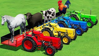 Small Tractor of Colors! Transport BUHRER Tractors and Animals! Transport Animals ! FS22 screenshot 5