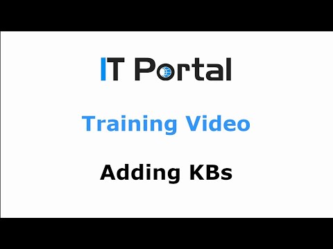 Adding KB Articles in the IT Portal