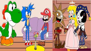 Super Mario And Sonic Help Princess Peach . Fnaf Animation Yoshi