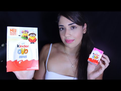 ASMR Abrindo e Comendo Kinder Ovo ✨ MUKBANG Eating sounds